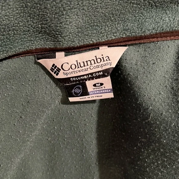 COLUMBIA SKI JACKET WOMEN'S MEDIUM W/ HOOD WHITE & GREEN - Picture 3 of 16